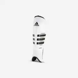 Decathlon Scheenbeschermers voor hockey hoog intensief volwassenen wit zwart aanbieding