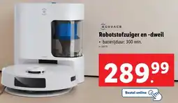 Lidl Robotstofzuiger en -dweil ⚫ batterijduur: 300 min aanbieding