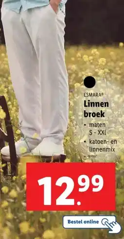 Lidl Linnen broek aanbieding