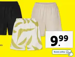 Lidl Linnen short aanbieding
