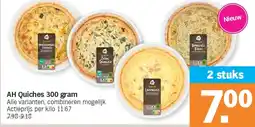 Albert Heijn AH Quiches 300 gram aanbieding