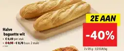 Lidl Halve baguette wit aanbieding