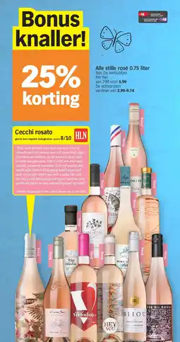 Albert Heijn Alle stille rosé 0.75 liter aanbieding