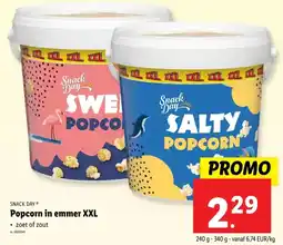 Lidl Popcorn in emmer XXL aanbieding