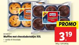 Lidl Muffins met chocoladestukjes XXL aanbieding