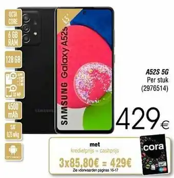 Cora Samsung a52s 5g aanbieding