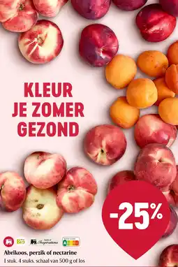 Delhaize Abrikoos, perzik of nectarine aanbieding