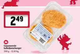 Delhaize Gepaneerde kabeljauwburger aanbieding