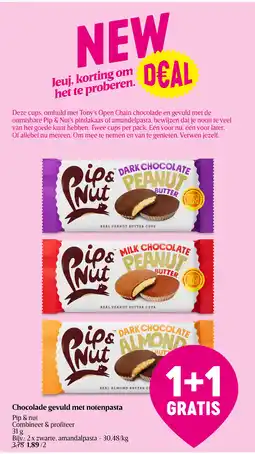 Delhaize Chocolade gevuld met notenpasta aanbieding