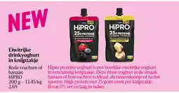 Delhaize Eiwitrijke drinkyoghurt in knijpzakje aanbieding