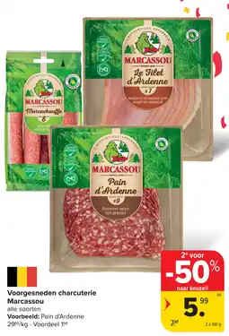 Carrefour Voorgesneden charcuterie Marcassou aanbieding