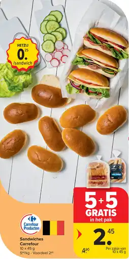 Carrefour Sandwiches Carrefour aanbieding