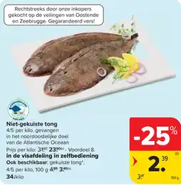 Carrefour Niet-gekuiste tong aanbieding