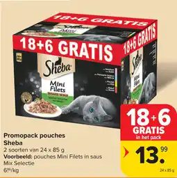 Carrefour Promopack pouches Sheba aanbieding