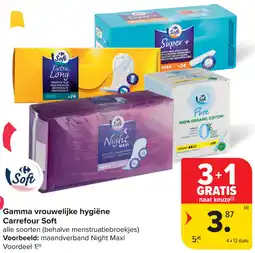 Carrefour Gamma vrouwelijke hygiëne Carrefour Soft aanbieding