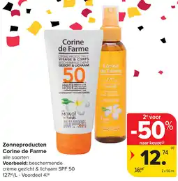 Carrefour Zonneproducten Corine de Farme aanbieding