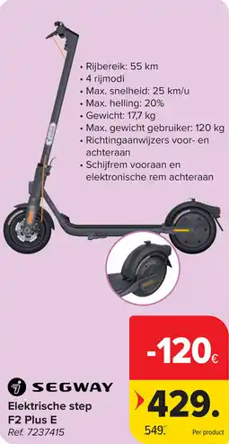 Carrefour Segway Elektrische step F2 Plus E aanbieding