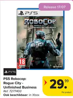 Carrefour PS5 Robocop: Rogue City Unfinished Business aanbieding