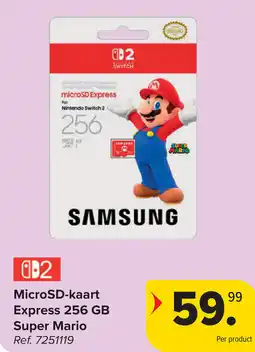 Carrefour MicroSD kaart Express 256 GB Super Mario aanbieding