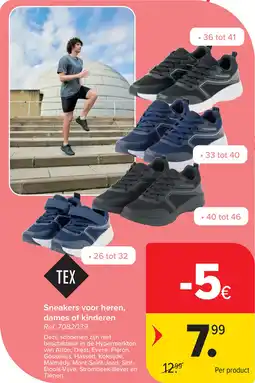 Carrefour Sneakers voor heren, dames of kinderen aanbieding