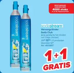 Carrefour Sodastream Vervangcilinder Soda Club aanbieding