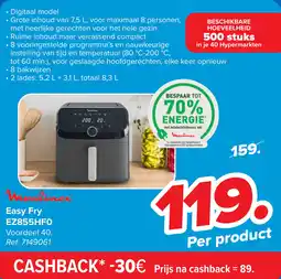 Carrefour Moulinex Easy Fry EZ855HFO aanbieding