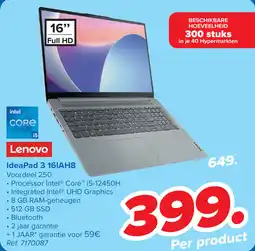 Carrefour Lenovo IdeaPad 3 16IAH8 aanbieding