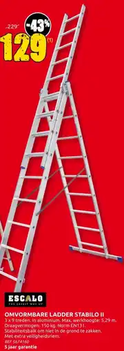Brico Escalo Omvormbare Ladder Stabilo ll aanbieding