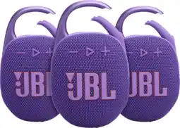 Coolblue JBL Clip 5 Paars 3-pack aanbieding