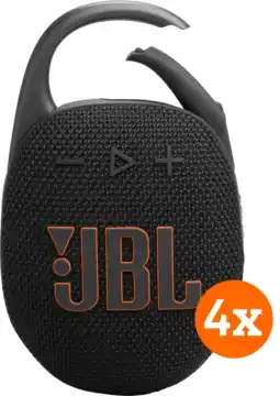 Coolblue JBL Clip 5 Noir Lot de 4 aanbieding