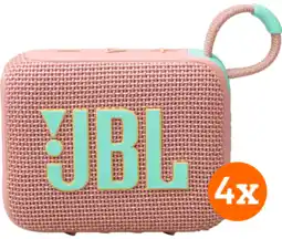 Coolblue JBL Go 4 Rose Lot de 4 aanbieding