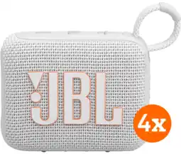 Coolblue JBL Go 4 Blanc Lot de 4 aanbieding