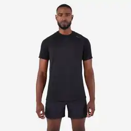 Decathlon T-shirt de running sans coutures homme - kiprun run 500 confort noir aanbieding