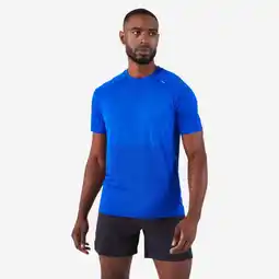Decathlon T-shirt de running sans coutures homme - kiprun run 500 confort bleu indigo aanbieding