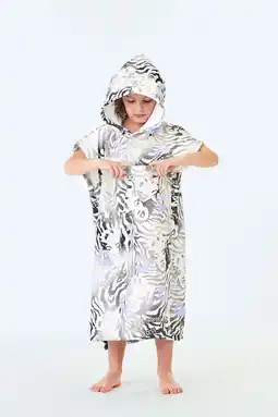 Decathlon Kinderen surfen veranderende poncho (kinderen: 5-12 jaar) - Maud Le Car aanbieding