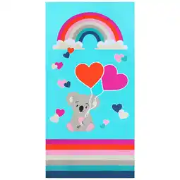 Decathlon Kinder-Strandhanddoek Microvezel Multicolor 70x140 250g/m² - Koala aanbieding