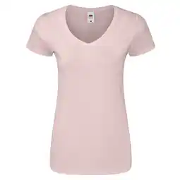 Decathlon Dames Iconic 150 V Hals Tshirt (Poederroos) aanbieding