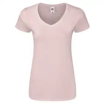 Decathlon Dames Iconic 150 V Hals Tshirt (Poederroos) aanbieding