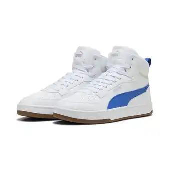Decathlon Caven 2.0 Mid sneakers PUMA White Vivid Blue Gum Beige aanbieding