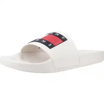 Decathlon Flip-flops Tommy Jeans Model Pool Slide Ess Kleur Wit aanbieding