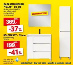 Hubo Aquatrends Palm kolomkast 35cm 2 deuren mat wit aanbieding