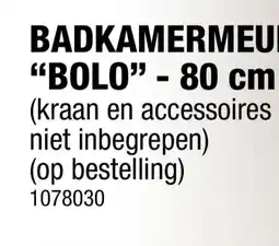 Hubo Differnz Bolo badkamermeubel 80cm 2 lades glanzend wit aanbieding