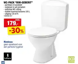 Hubo Lafiness Rim-Geberit WC-pack CA aanbieding
