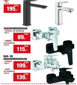 Hubo GROHE Dice bad-en douchemengkraan chroom aanbieding