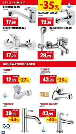 Hubo Aquatrends Rimini keukenkraan eengreeps aanbieding