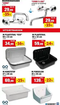 Hubo Aquatrends Como keukenkraan tweegreeps wandmontage draaibaar aanbieding