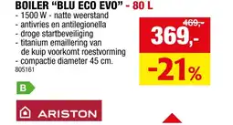 Hubo Ariston Blu1 Eco boiler 80l natte weerstand aanbieding