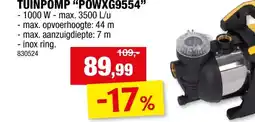 Hubo Powerplus POWXG9554 tuinpomp inox ring 1000W aanbieding