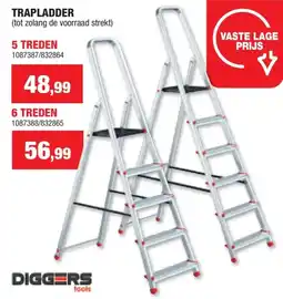 Hubo Diggers trapladder 5 treden aanbieding