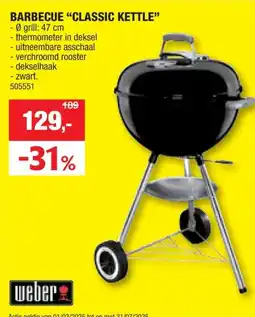 Hubo Weber Classic Kettle kogelbarbecue 47cm aanbieding